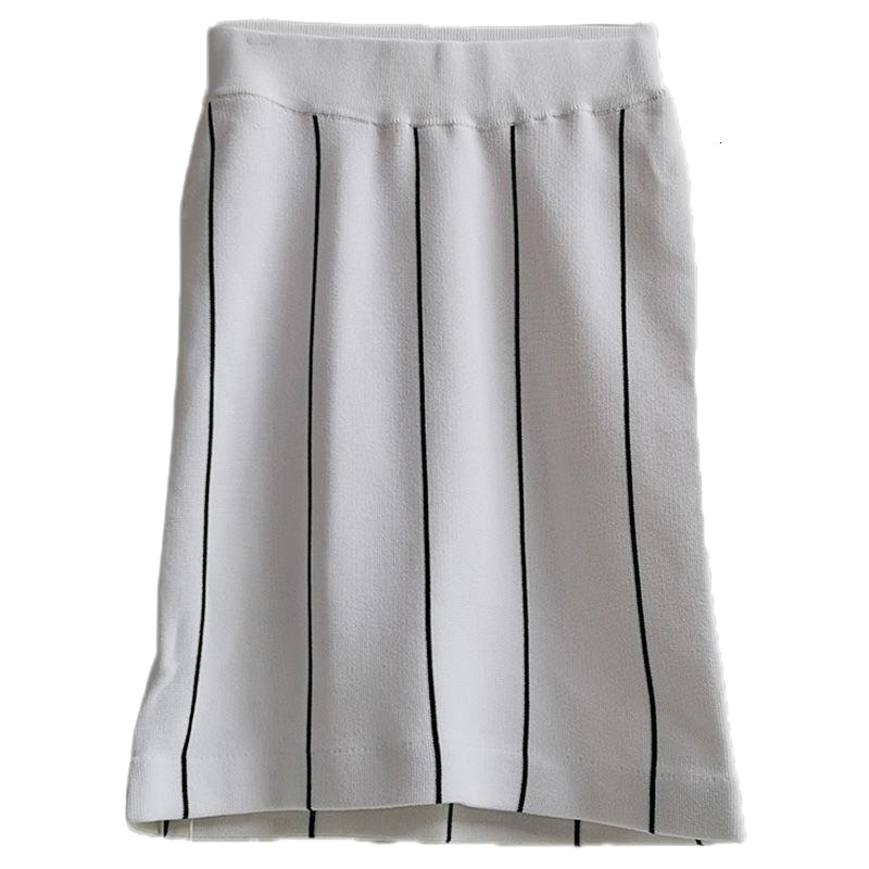 【福利款】拉夏贝尔UlifeStyle夏季新款通勤时尚百搭条纹显瘦针织裙半身裙女81114306