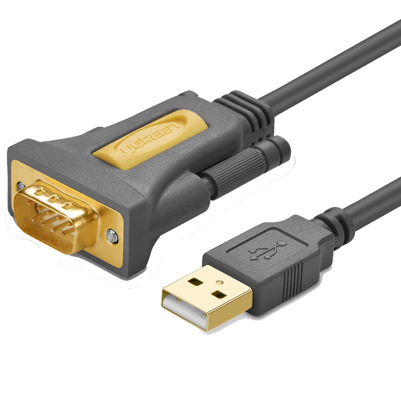 绿联 CR104 USB转串口DB9 RS-232公对母 1.5米 适用于串口打印机