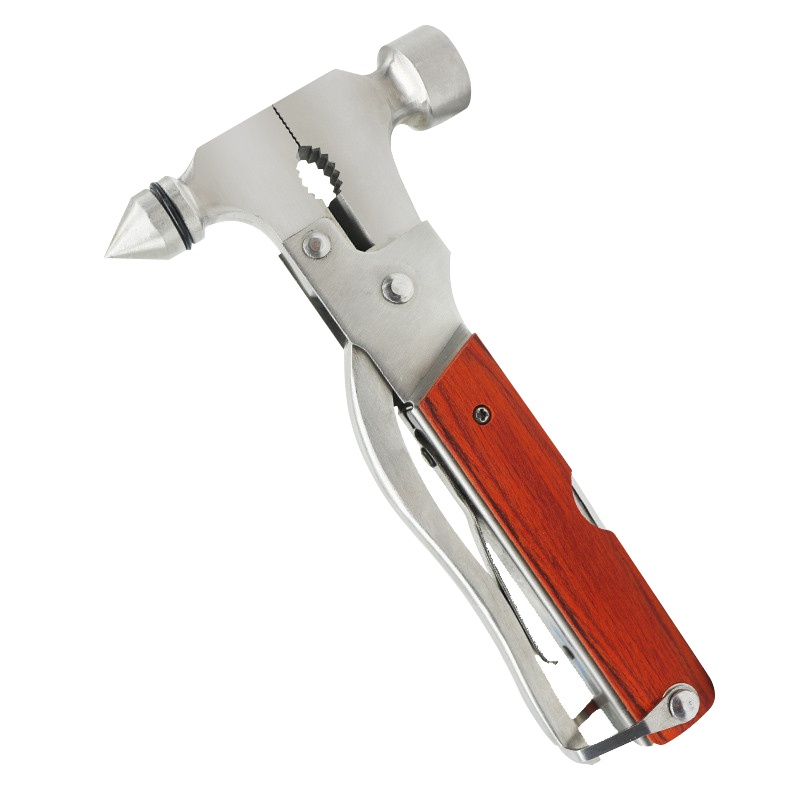 巨木 汽车多功能金属安全锤家车两用刀锯钳锤螺丝工具组合钢制破窗器救生锤