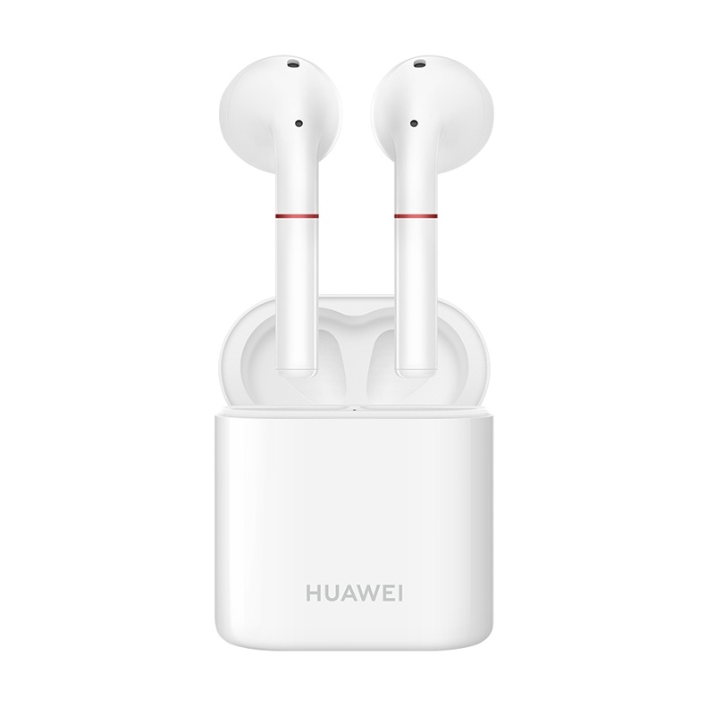 华为(HUAWEI)无线蓝牙耳机Freebuds 2 [陶瓷白 标配版]真无线双耳蓝牙音乐耳机 CM-H2S
