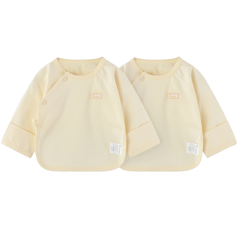 童泰2020年四季新款婴儿衣服宝宝纯棉家居上衣0-3月新生儿两件装半背衣