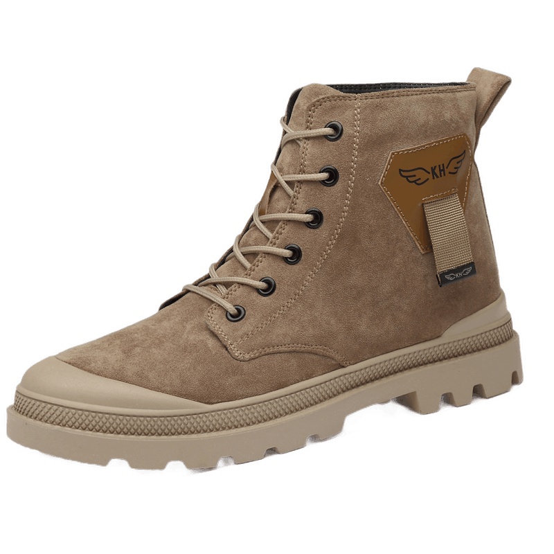 策乐(cele)男靴冬季马丁靴男英伦高帮鞋男潮男士工装靴加绒保暖RL-2000