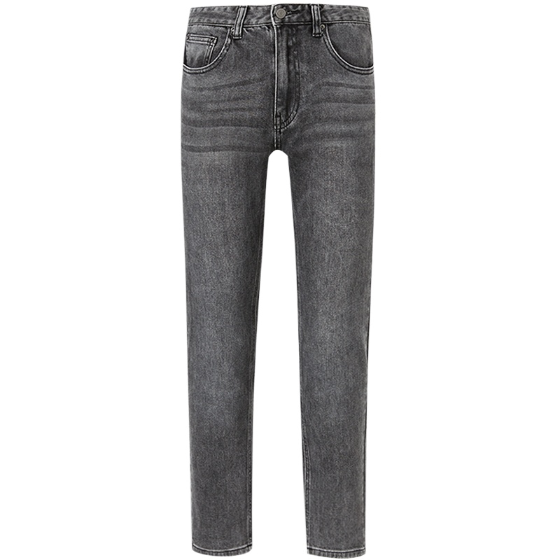 [1件5折价:115]MECITY男装冬季新款蓝色直筒韩版时尚帅气休闲基本牛仔长裤男