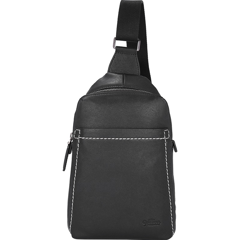 金利来(GOLDLION)男士胸包时尚头层牛皮潮流斜挎包男多功能韩版单肩包男包