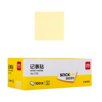 得力7733百事贴76*76mm(包)12包/盒(淡黄)