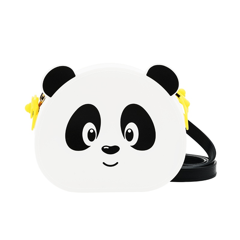 Sillymann 熊猫款 铂金硅胶儿童两用斜背包手挎包