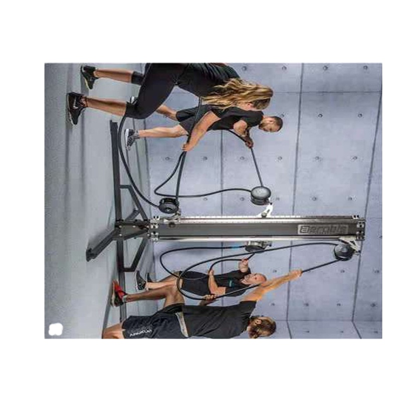 ANRUITE 悬挂式滑轮攀绳机拉绳器健身房专用拉力器可调战绳绳索训练器 黑色六档调节