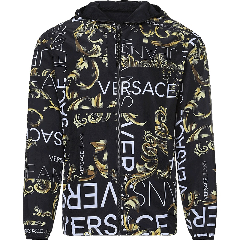 Versace JEANS 范思哲 男士聚酯纤维连帽双面外套 C1GTA900 25051