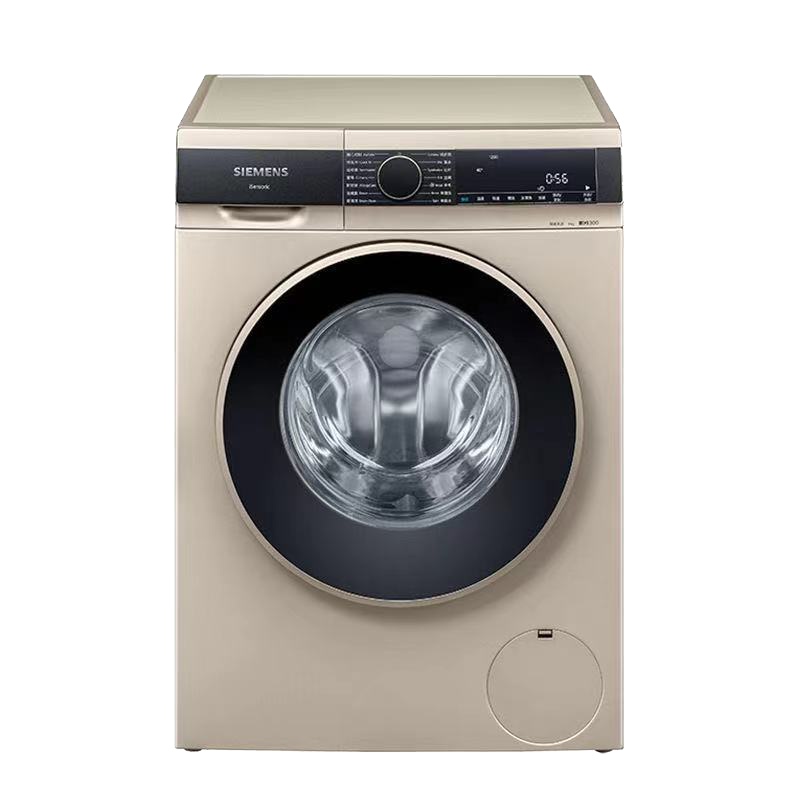 西门子10公斤 自动除渍变频滚筒全自动洗衣机 WB45UL030W 金色