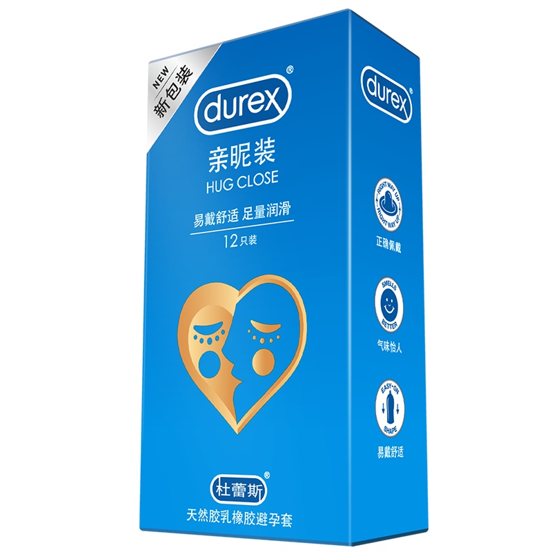 杜蕾斯(Durex) 避孕套 亲昵 12只装 标准款安全套套 男用成人情趣计生用品byt