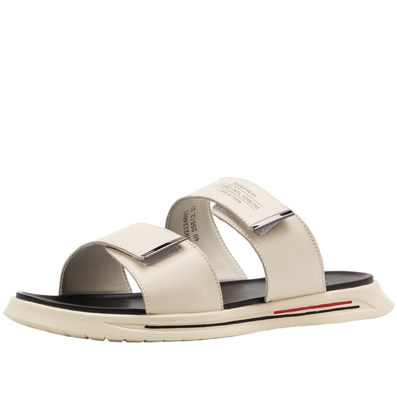 ST&SAT/星期六夏季新款一字型拖鞋平底休闲男拖鞋SS92124801