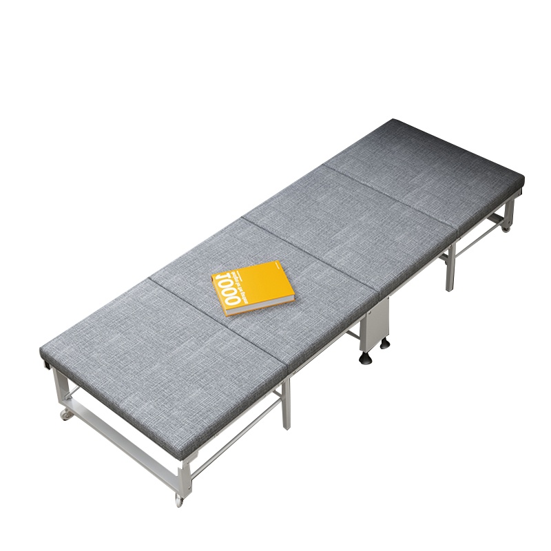 全简加固折叠床办公室午休床午睡神器家用临时加床医院陪护单人陪护四折海绵床