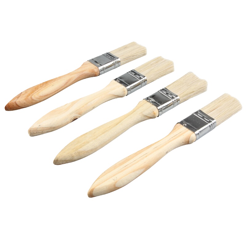 威克(vico)WK82210 毛刷1英寸 多功能刷子油漆刷木柄刷扫灰刷油刷排笔刷食品刷烧烤配件4只装