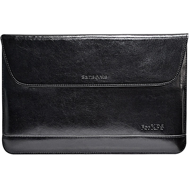 戴尔(DELL)XPS超极本皮质电脑内胆包 原装笔记本内胆包 13英寸保护套 新秀丽 黑色 13.3英寸