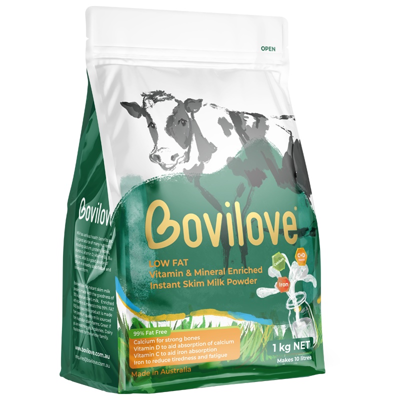 澳洲发/3袋装-Bovilove贝爱嘉进口脱脂成人奶粉1kg/袋装 澳洲进口多维高钙儿童学生青少年男女牛奶粉