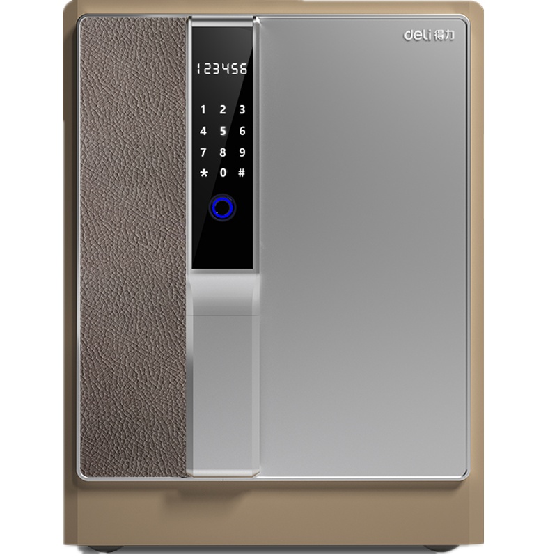 得力(deli) 4155触摸按键面板保险柜家用小型全钢防盗加厚门板下滑式开启指纹密码钥匙一键开启保险箱 半导体指纹