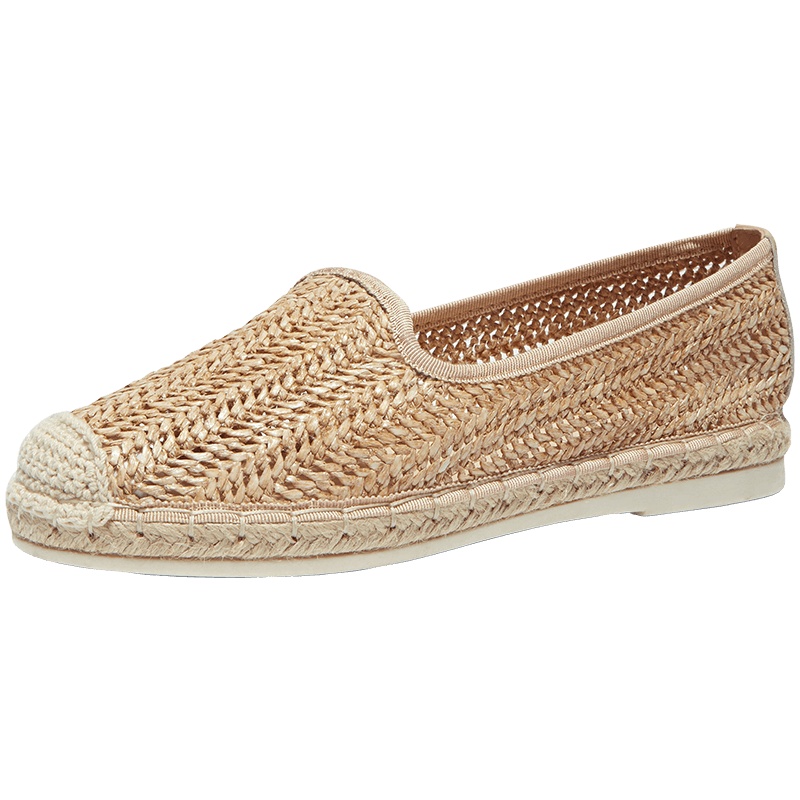 热风2019新女士潮流编织休闲鞋圆头低跟单鞋