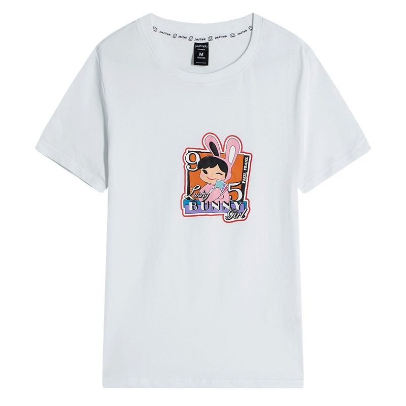 Paul Frank/大嘴猴夏季新款T恤女短袖宽松印花韩版小清新上衣