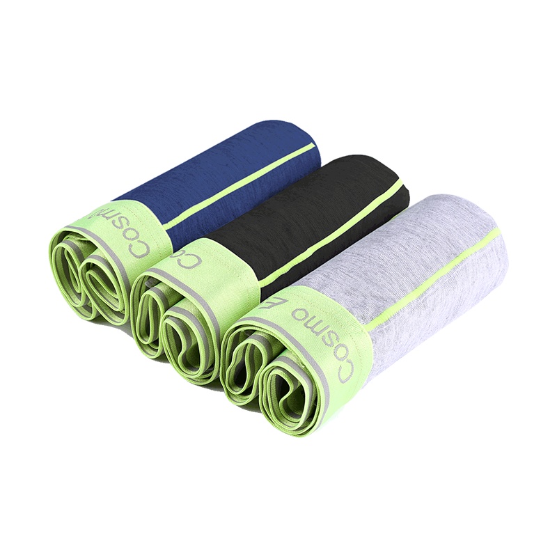 都市丽人3条装 时尚撞色立体多色组合平角男士内裤4K5401