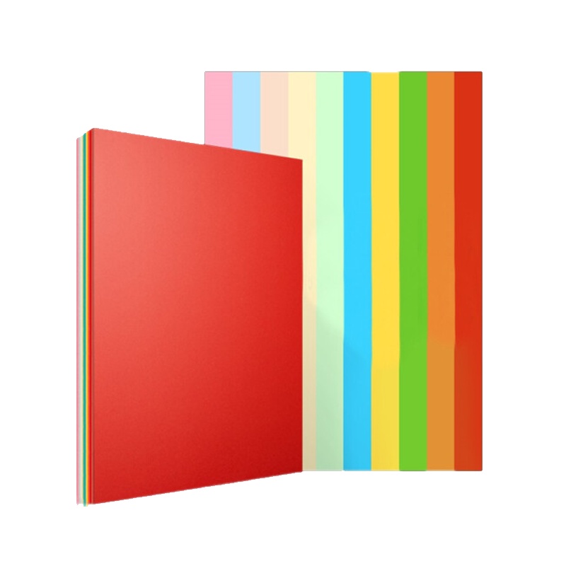 得力 7788 彩色打印纸80g复印纸 儿童手工折纸彩纸非硬卡纸100张/包 10色混