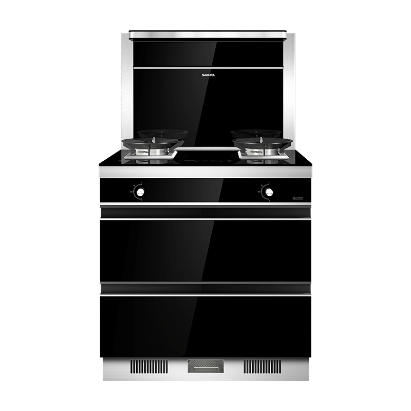 Sakura/樱花 集成灶G001AQ油烟机燃气灶消毒柜侧吸一体套装 自动清洗烟灶联动 4.0kW 85L 天然气