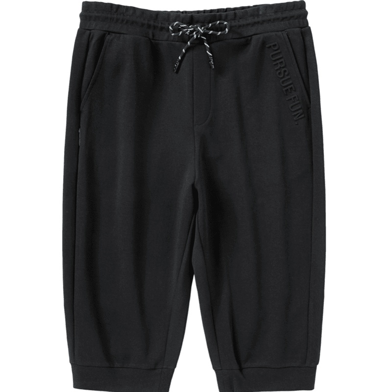 【满198减100预估价：44】森马运动卫裤男夏季新款2020新款休闲短裤束脚休闲裤黑色男士裤子