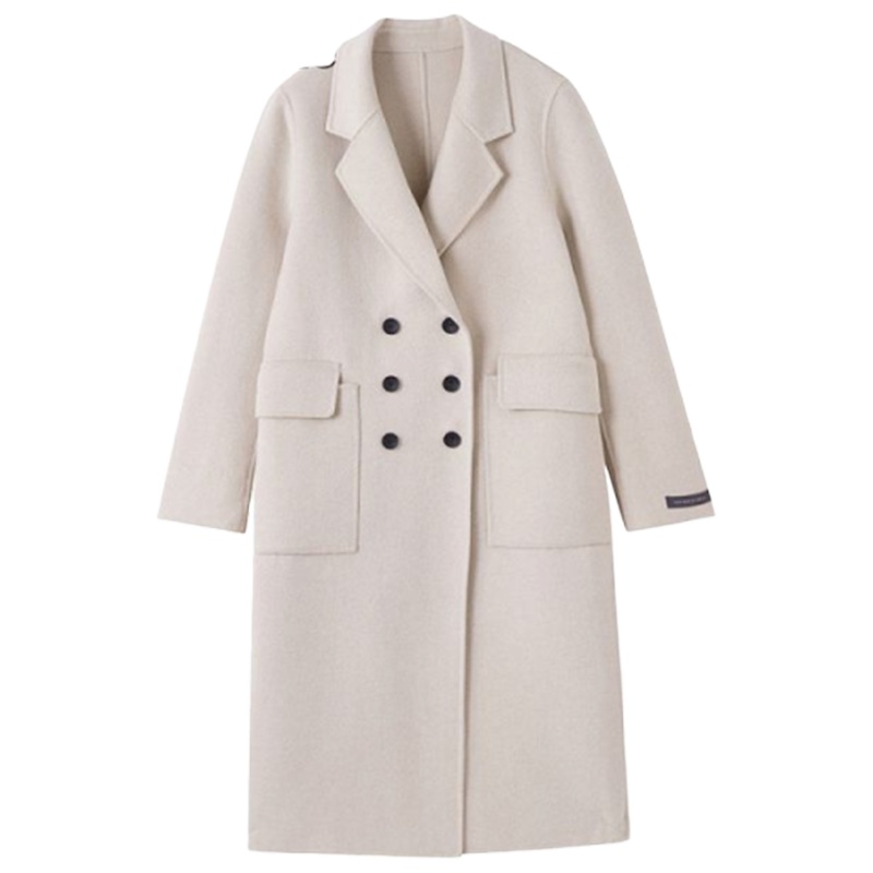 【专柜同款】上新拉夏贝尔Puella冬季新款韩版中长款过膝加厚流行毛呢外套20012209