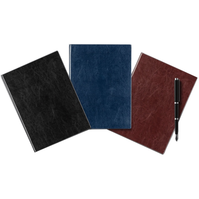 得力(deli)3186皮面复古商务笔记本25K记事本创意办公本子日记本加厚款PU封面三色可选办公学生批发320页/本