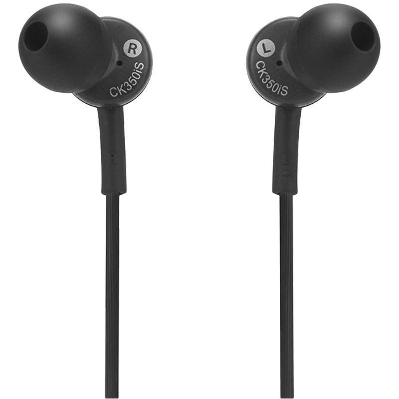 铁三角(audio-technica)ATH-CK350iS 立体声运动入耳式有线耳机 黑色