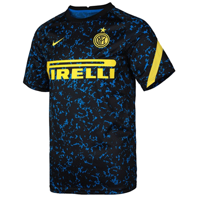 Nike耐克20-21赛季国际米兰赛前热身服训练短袖T恤男CD5815-414