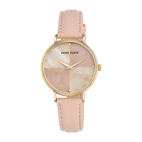安妮克莱因（ANNE KLEIN）摩登复古系列皮质表带石英女士手表AK/2790PMPK