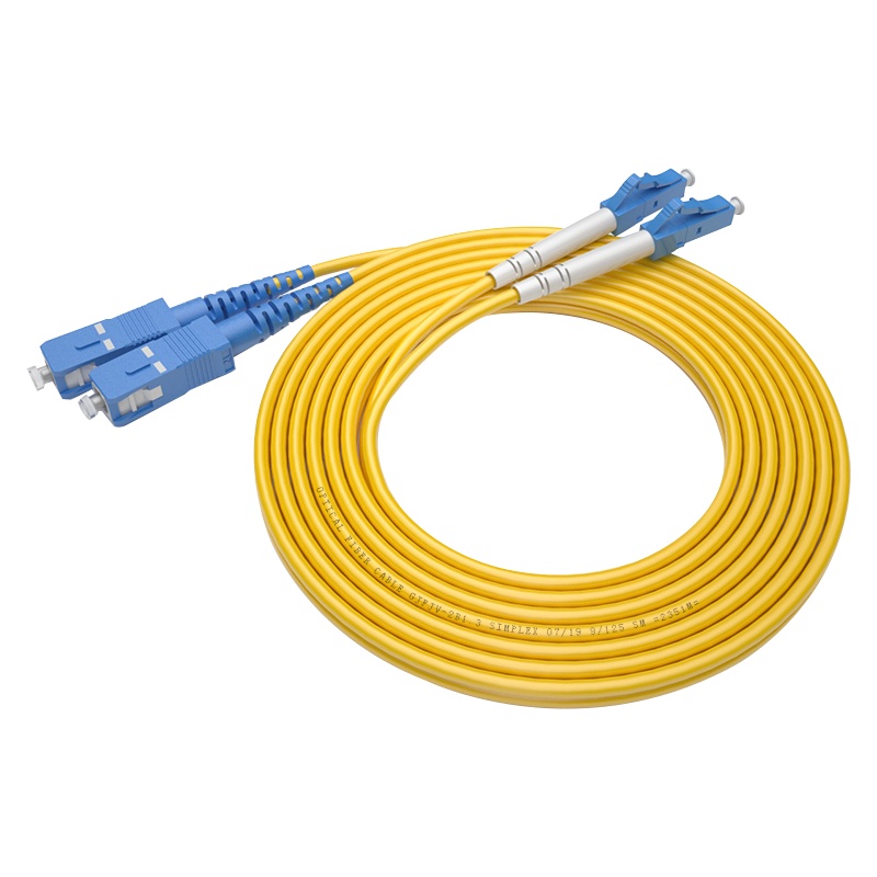 千天(QANTOP)光纤跳线 电信级光纤熔接收发器尾纤 光端机适用 LC-SC单模双芯QT-GXTX078