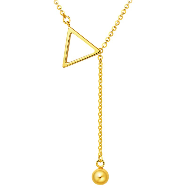 周大福17916系列几何图形22K金项链套链E122283