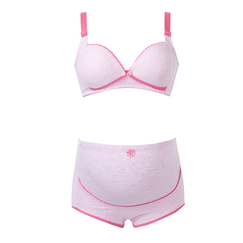 贝贝怡喂奶哺乳文胸防下垂无钢圈前开扣孕妇内衣胸罩套装171Y138