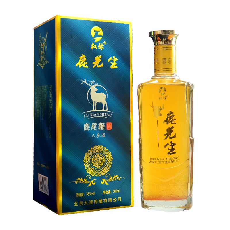 [买5发6]权禄鹿尾鞭人参酒500ml单瓶装 38度单瓶装礼盒养生酒33