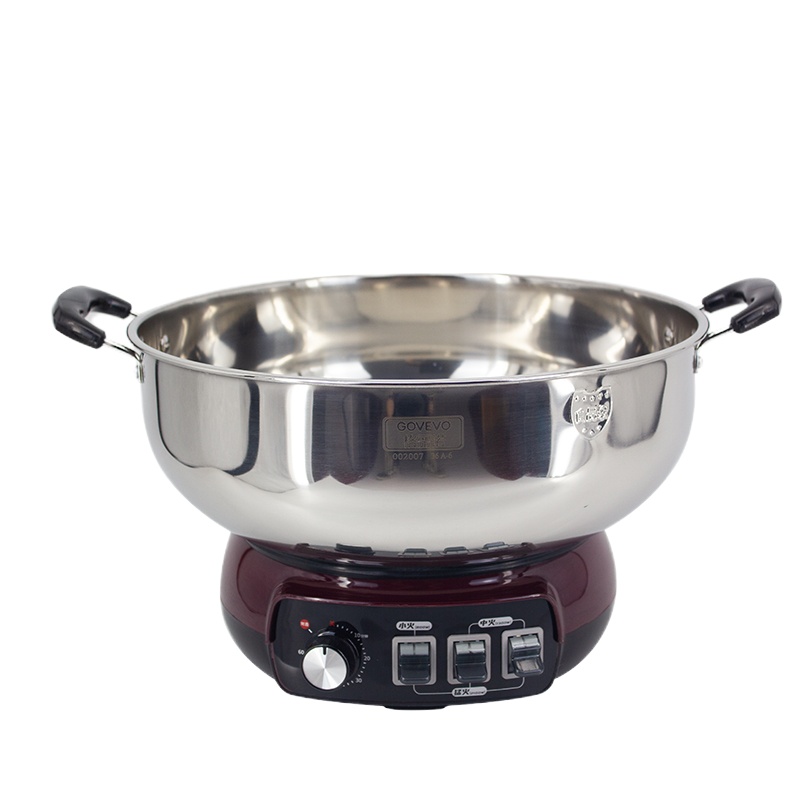 格丽诺(GOVEVO) A6 32CM 多功能锅多用途锅电炒锅电蒸锅电煮锅加厚食品级不锈钢电炖锅电火锅炒菜锅大功率 定时