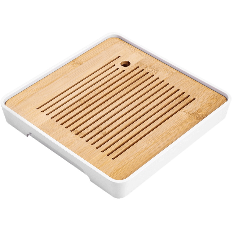 言艺 茶盘茶台茶托盘竹制密胺功夫茶盘 悟然正方