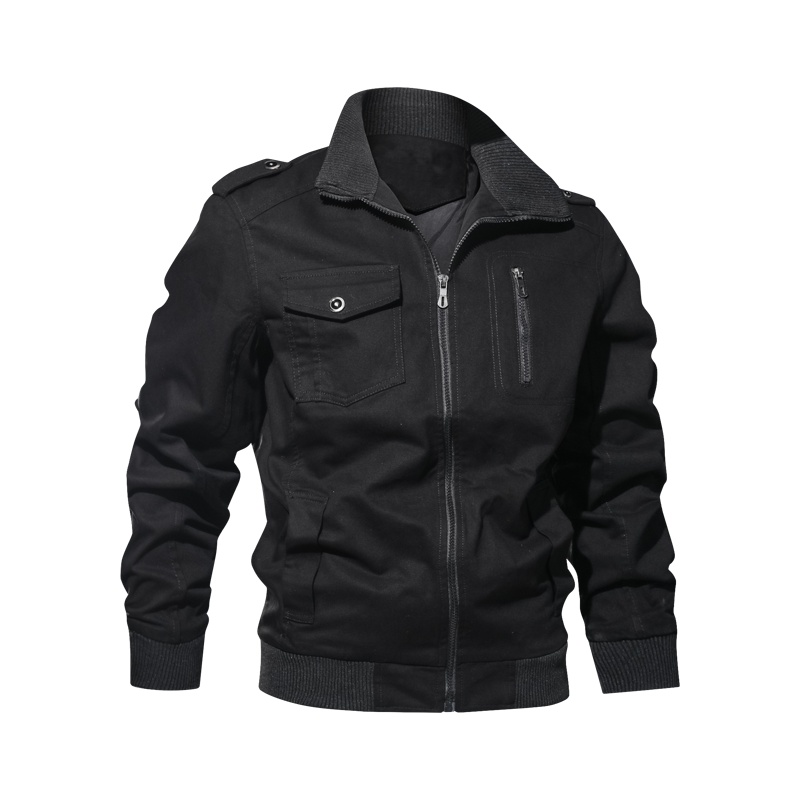 简号夹克男外套修身大码军工青年秋冬立领军旅军迷型男硬汉夹克纯棉外套 JH-2811