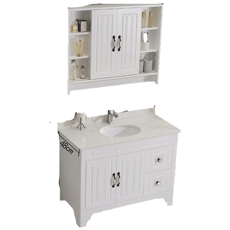 大理石洗手台浴室柜组合 现代简约洗手盆洗脸盆小户型卫生间洗漱台安心抵