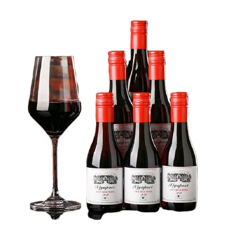 春节不打烊[6瓶中秋特惠]迷你小瓶187ML法国红酒干红甜红葡萄酒高档批发14度手握瓶送礼