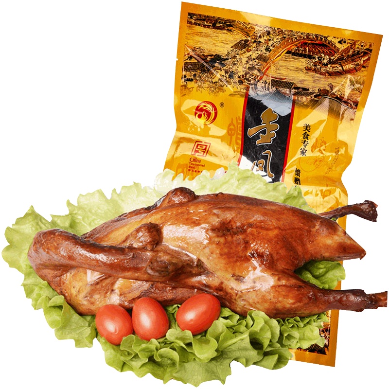 [中华特色]河北供销馆 金凤扒鸡 烤鸭600g 中华老字号 五香脱骨卤鸭即食鸭肉 卤味熟食零食小吃 河北石家庄特产