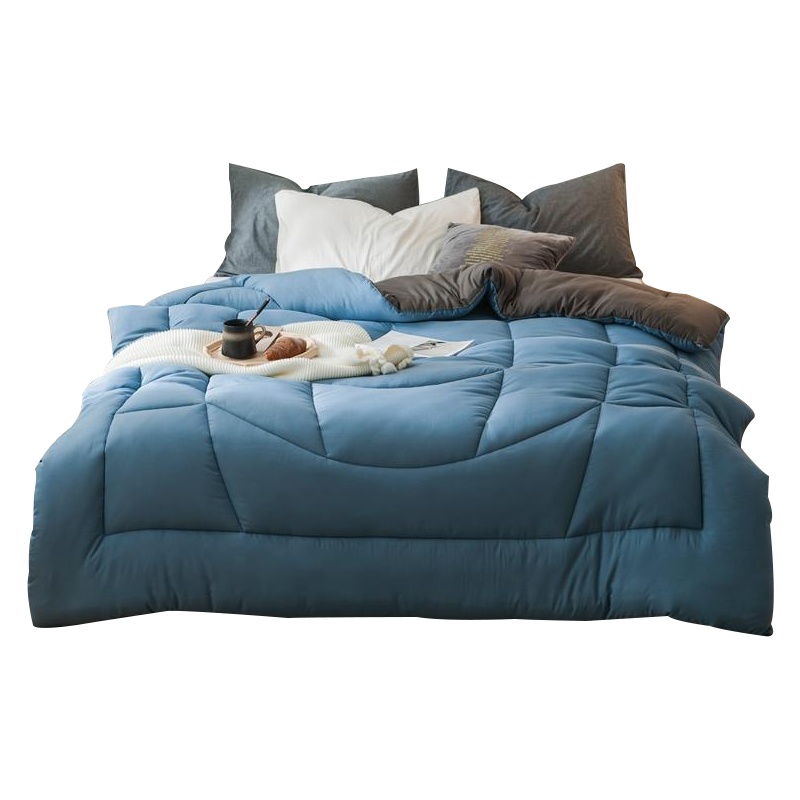 凯诗风尚(CHARSON)被子 水洗棉四季被子 春秋被保暖日式风格简约双拼纯色夏被四季款秋冬被