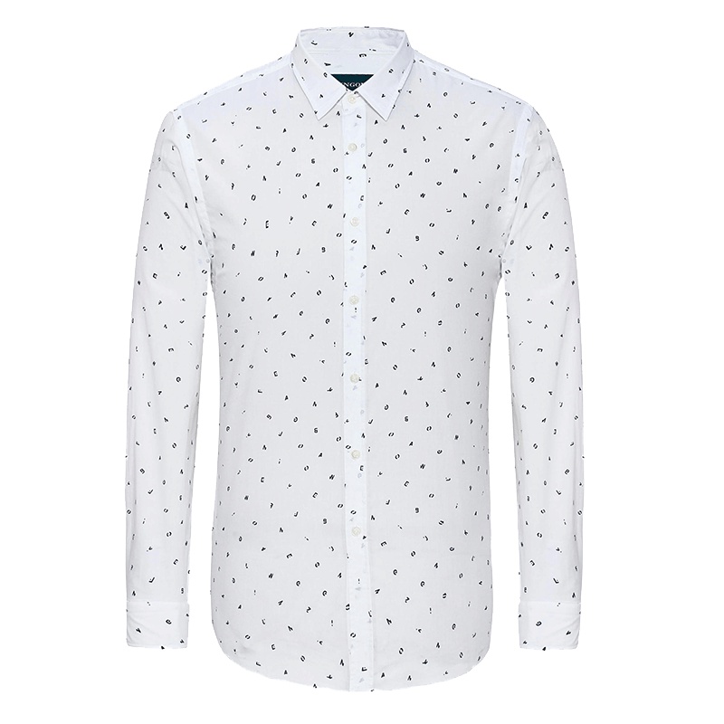 Youngor/雅戈尔2017秋季新款男士全棉修身水洗长袖衬衫6302