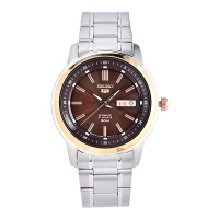 精工（SEIKO）手表 SEIKO5号系列 商务休闲背透运动自动上链 机械男表 SNKM90J1