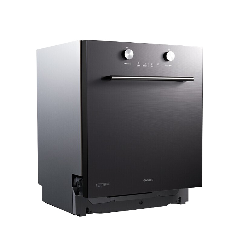 格力(GREE)洗碗机WQP12-301SiCDSG 全自动智能家用半嵌入式智能热风烘干一体12套大容量消洗烘存一体毒