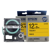 爱普生 标签机标签纸标签色带不干胶6mm 9mm 12mm原装色带 12mm 黄底黑字