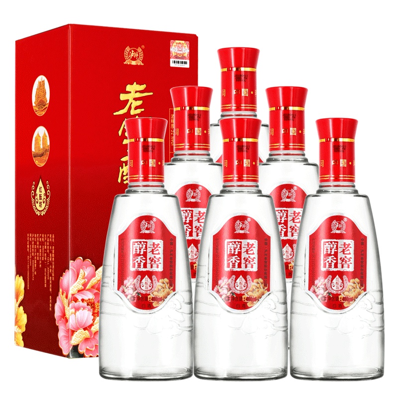 泸州老窖 老窖醇香红酝坊 52度 460ml*6瓶整箱 白酒