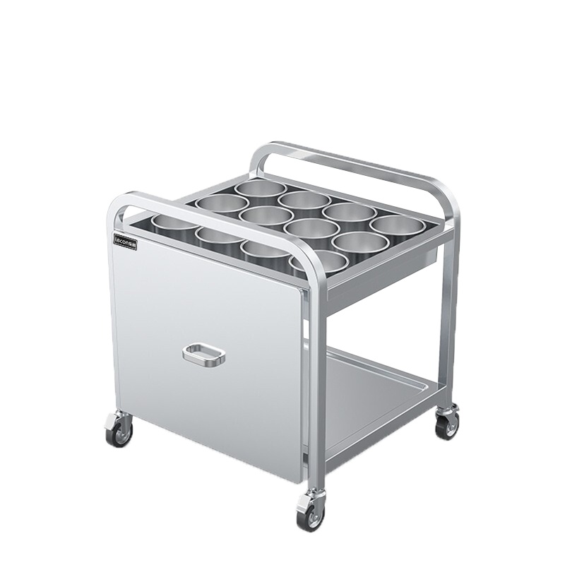 乐创(lecon)商用调料车 不锈钢厨房多功能移动调味车 LC-J-TWC12