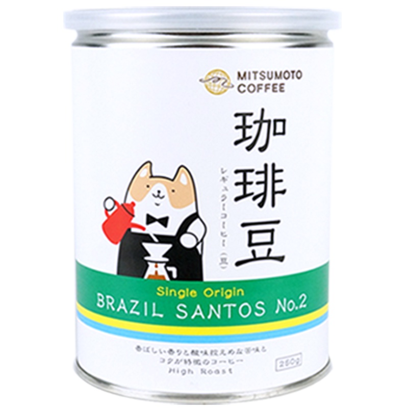 MMC 巴西桑托斯NO.2 中度烘焙咖啡豆 日本原装进口咖啡豆 250g/罐