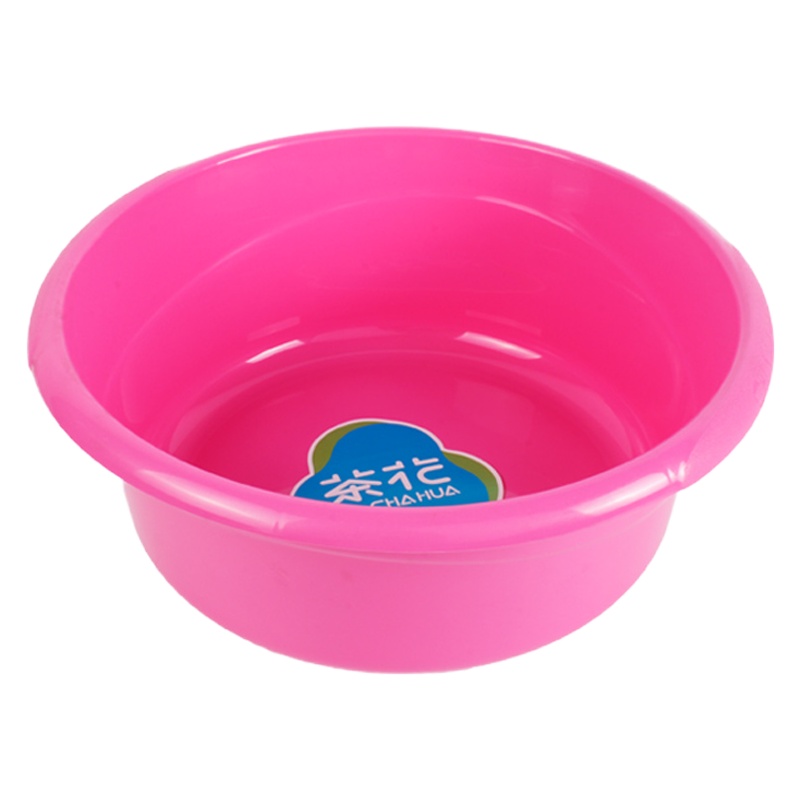 茶花 脸盆加厚大号塑料洗脸盆[大号39cm] 红色